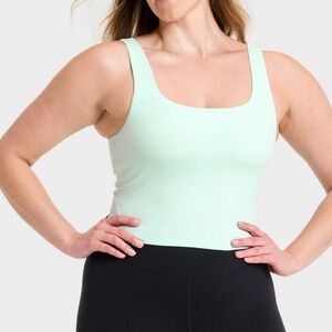 NWOT. Scoop Square Neck  Tank Top.  Mint green.  XL